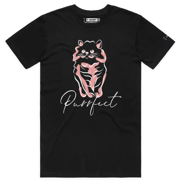 Black Male Your ‘Purrfect’ Cat T-shirt design VOICEART