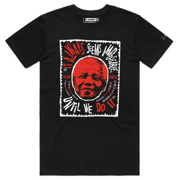 Black Male President Nelson Mandela Quote T-shirt design VOICEART