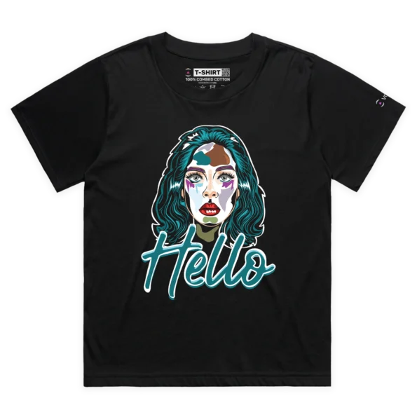 Black Female Loose Hello, it's me. Can you hear me? Hello, how are you? tshirt design VOICEART