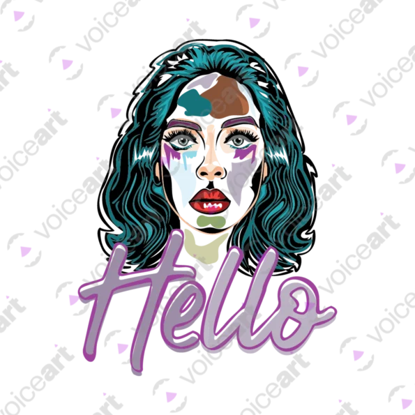 White Watermark Hello, it's me. Can you hear me? Hello, how are you? design VOICEART