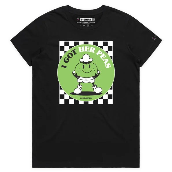 Black Female ‘I got her peas/herpes infection’ T-shirt design VOICEART