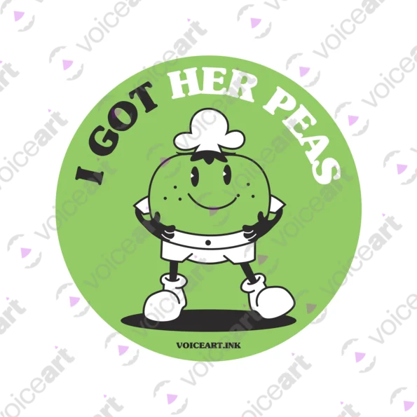 Black Watermark ‘I got her peas/herpes infection’ design VOICEART