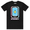 Black Male Cracked Phone with Distorted Apple Logo T-shirt design VOICEART