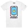 White Male Cracked Phone with Distorted Apple Logo T-shirt design VOICEART