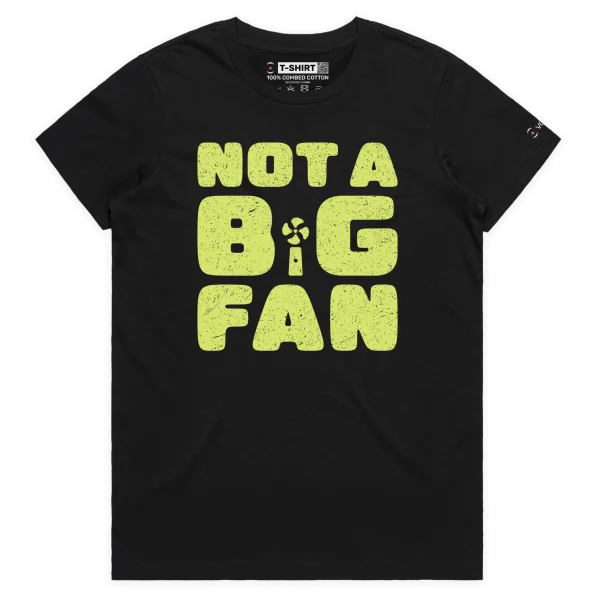 Black Female T-shirt with Handheld Fan Compared to a Hand design VOICEART