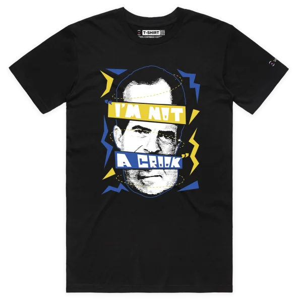 Black Male Richard Nixon’s ‘I am Not A Crook’ Quote T-Shirt design VOICEART