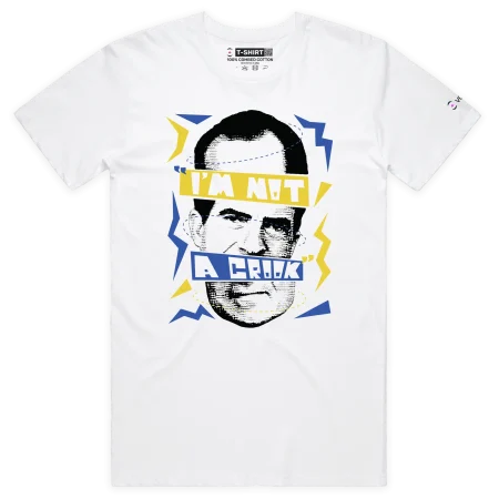 White Male Richard Nixon’s ‘I am Not A Crook’ Quote T-Shirt design VOICEART