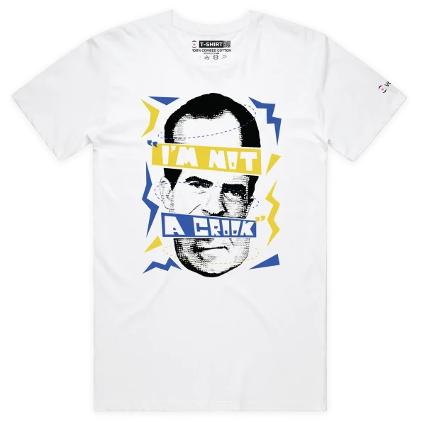 White Male Richard Nixon’s ‘I am Not A Crook’ Quote T-Shirt design VOICEART