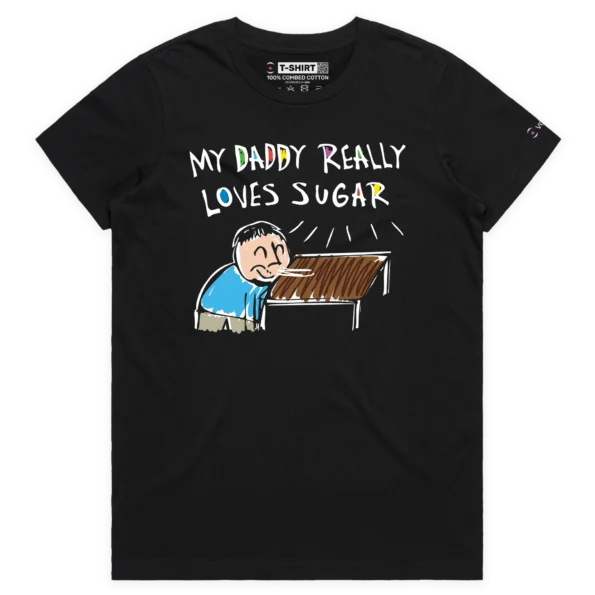 Black Female My Daddy Really Loves Sugar T-shirt design VOICEART