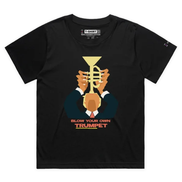 Black Female Loose Donald Trump sarcastic and Mildly Offensive T-Shirt design VOICEART