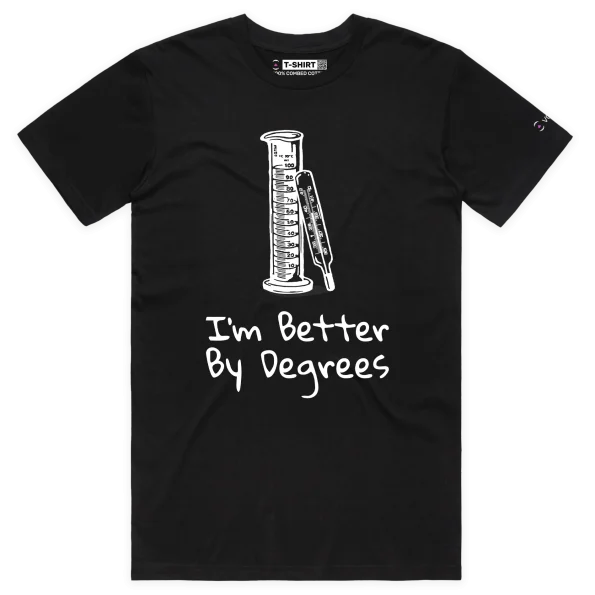 Black Male ‘I’m Better By Degrees’ T-Shirt design VOICEART