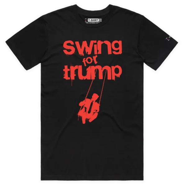 Black Male Donald Trump on a Swing – Every Swingle Vote Counts T-shirt design VOICEART