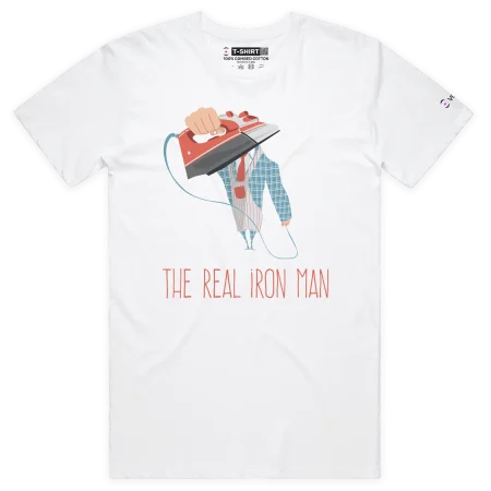 White Male The Real Iron Man T-shirt design VOICEART