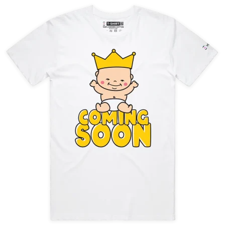 White Male Your Baby Maybe ‘Coming Soon’ T-shirt design VOICEART