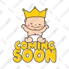 White watermark Your Baby Maybe ‘Coming Soon’ design VOICEART