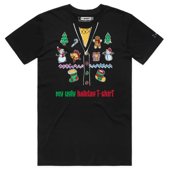 Black Male ‘My Ugly Holiday T-shirt’ design VOICEART