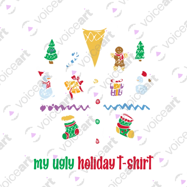 Black watermark ‘My Ugly Holiday’ design VOICEART