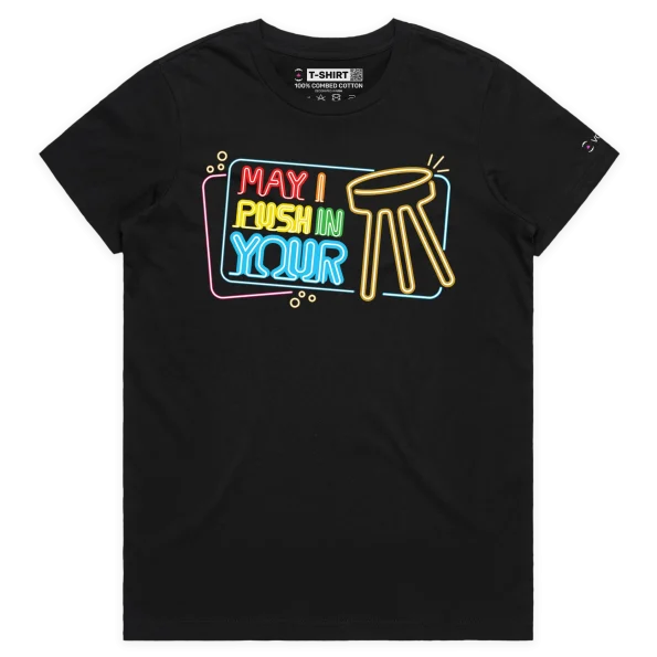 Black Female ‘May I Push in Your Stool?’ T-shirt design VOICEART