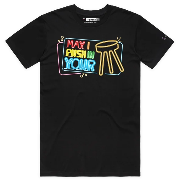 Black Male ‘May I Push in Your Stool?’ T-shirt design VOICEART