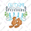 Black Watermark Oh Dam, With Two Beavers design VOICEART