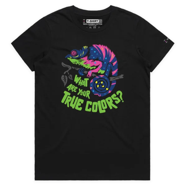 Black Female Your Chameleon True Colors T-shirt design VOICEART