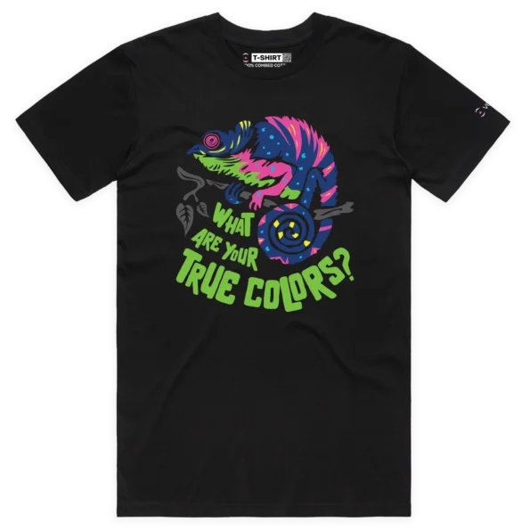 Black Male Your Chameleon True Colors T-shirt design VOICEART