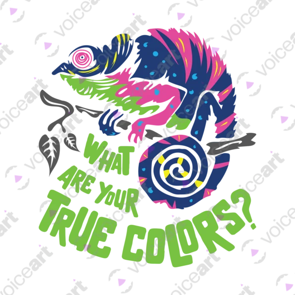 Black watermark Your Chameleon True Colors design VOICEART