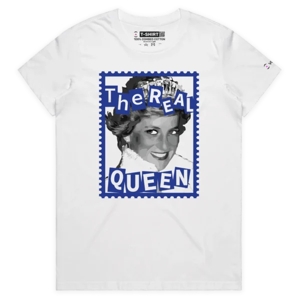 White Female ‘The Real Queen’ T-shirt design VOICEART