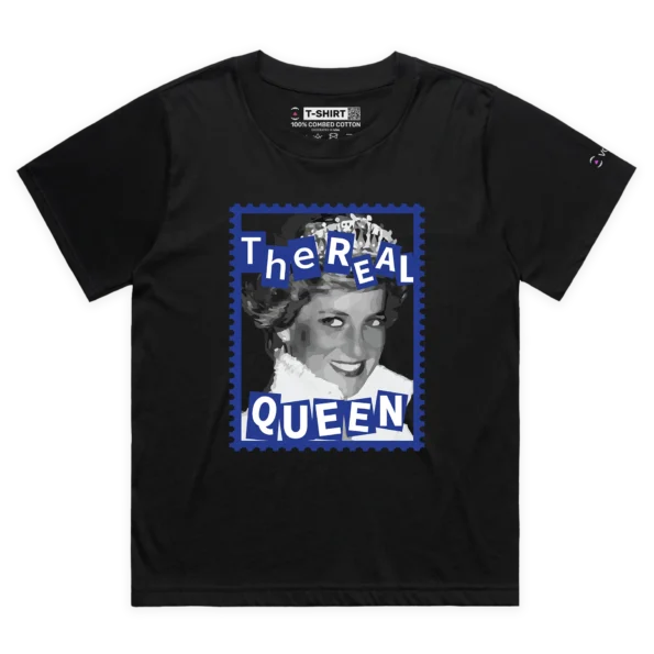 Black Female Loose ‘The Real Queen’ T-shirt design VOICEART