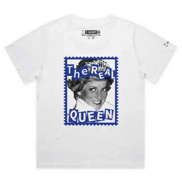 White Female Loose ‘The Real Queen’ T-shirt design VOICEART