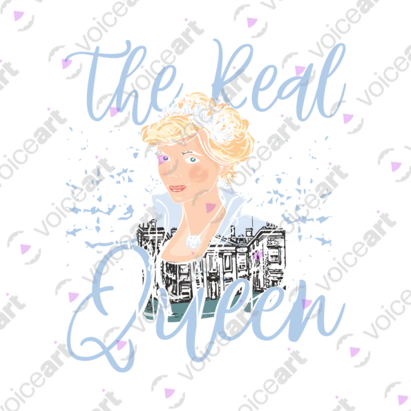 Black watermark ‘The Real Queen’ design 2 VOICEART