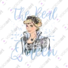 White watermark ‘The Real Queen’ design 2 VOICEART