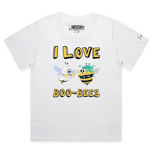 White Female Loose Your ‘I Love Boo-Bees’ T-shirt design VOICEART