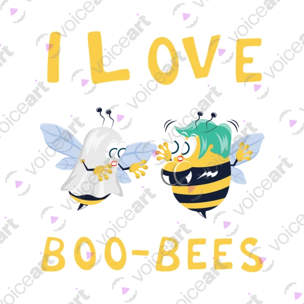 Black watermark Your ‘I Love Boo-Bees’ design VOICEART