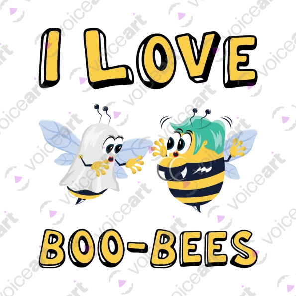 White watermark Your ‘I Love Boo-Bees’ design VOICEART