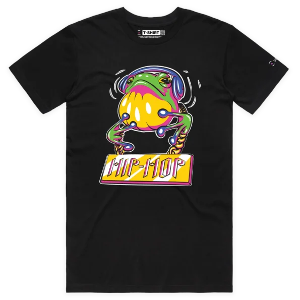 Black Male Your Hip-Hop Frog Leaping T-shirt design VOICEART