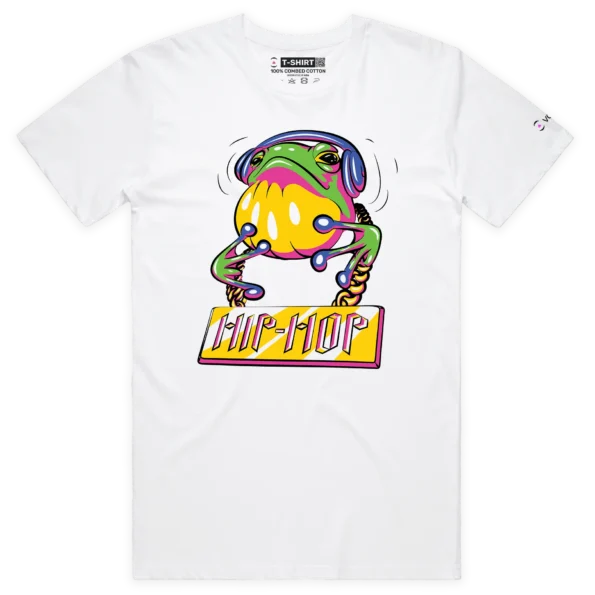 White Male Your Hip-Hop Frog Leaping T-shirt design VOICEART