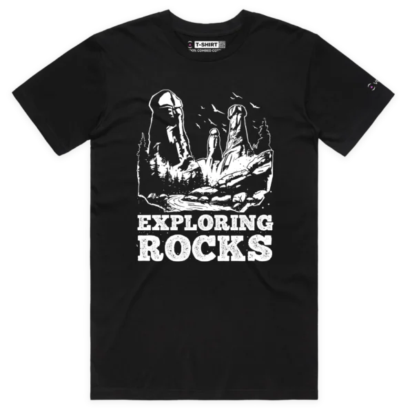 Black Male Exploring Rainbow Rocks T-shirt design VOICEART