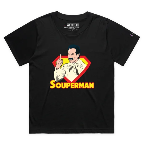 Black Female Loose Your Seinfeld Souperman T-shirt design VOICEART