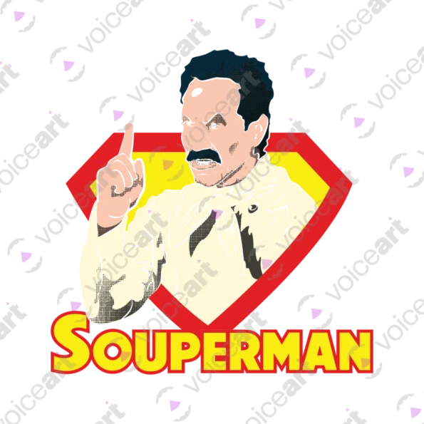 Black Watermark Your Seinfeld Souperman design VOICEART