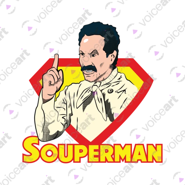 White Watermark Your Seinfeld Souperman design VOICEART