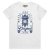 White Female Old-style Clock T-shirt With words The Original TikTok design VOICEART