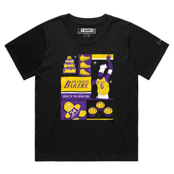 Black Female Loose LA Bakers, ‘House of the Rising Bun’ T-shirt design VOICEART