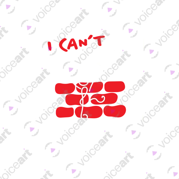 Black watermark ‘I Can’t Get Over It’ design VOICEART