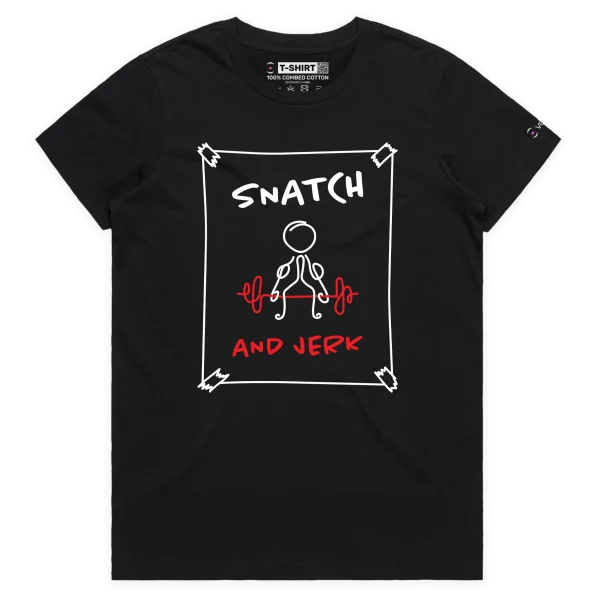 Black Female Snatch And Jerk Weightlifting Profanity T-shirt design VOICEART