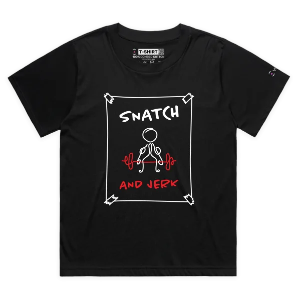 Black Female Loose Snatch And Jerk Weightlifting Profanity T-shirt design VOICEART