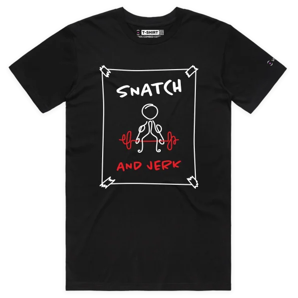 Black Male Snatch And Jerk Weightlifting Profanity T-shirt design VOICEART