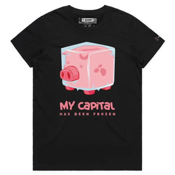 Black Female ‘My Capital Has Been Frozen’ T-shirt design VOICEART