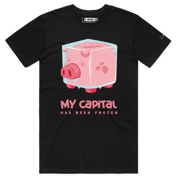 Black Male ‘My Capital Has Been Frozen’ T-shirt design VOICEART