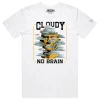 White Male Your ’Cloudy With a Chance of No Brain’ T-shirt design VOICEART